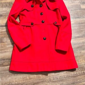 Elegant Red Trench Coat